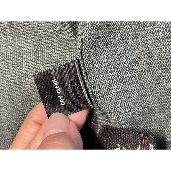 Joseph A Bank Signature Mens 100% Merino Wool V-Neck Sweater XXLarge Green XXL - Picture 7 of 9